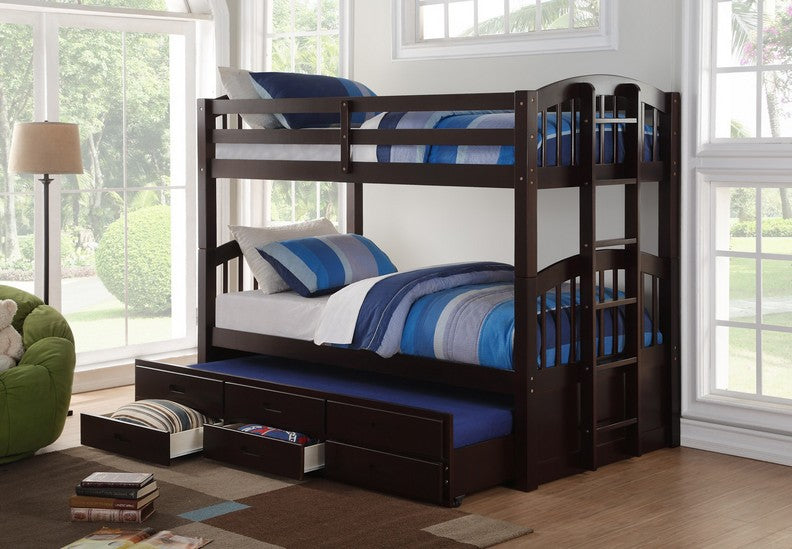 SINGLE/SINGLE BUNK BED WITH TRUNDLE & DRAWERS – Mattress Depot